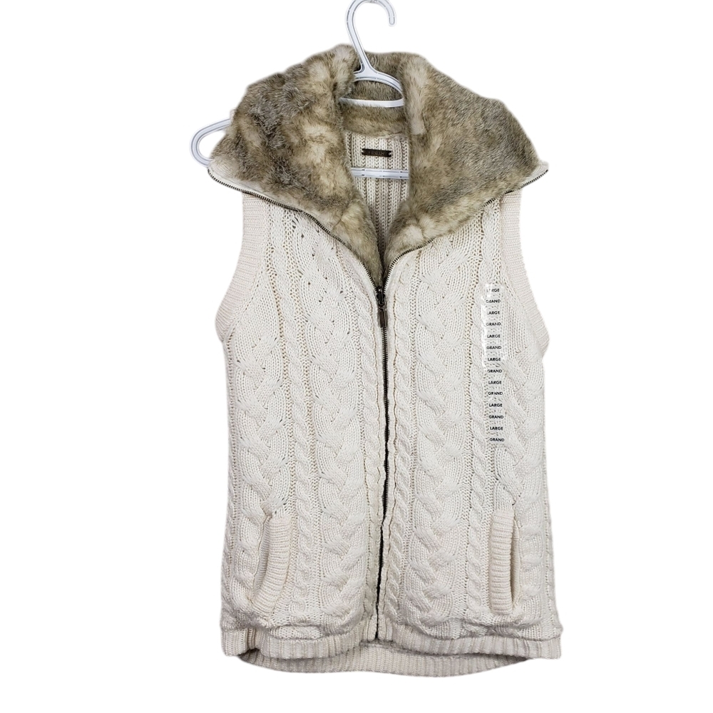 EIVISSA Reversible Faux Fur Wool Blend Vest